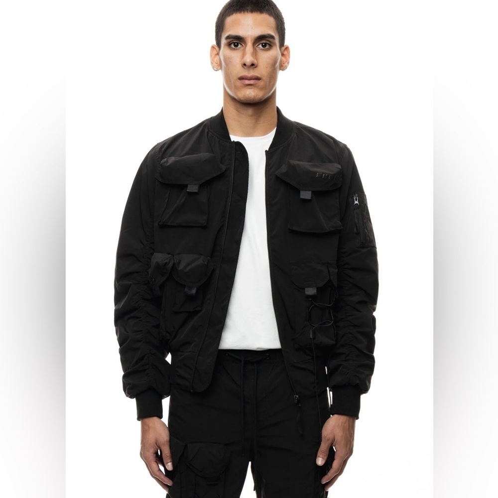 Sz med Smoke Rise Men's Mixed Media Utility Jacket